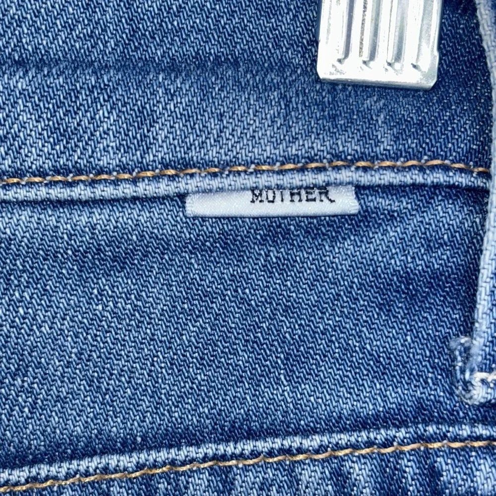 Mother The Insider Ankle Fray Jeans Size 25 Stretch Cotton Blend In Eager Beaver